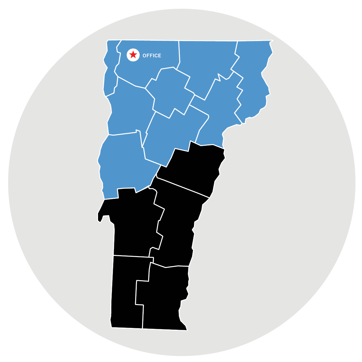 map of service areas for Day Land Surveying